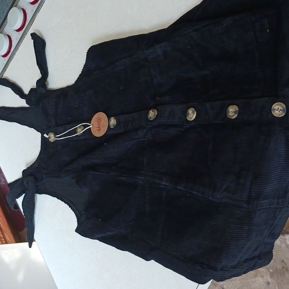 🏷5/25 Girl Adjustable Knot Straps Button Front Dress Box 10 - Picture 3 of 3
